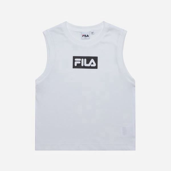 Fila Women's Sleeveless T-Shirt - White | UK-419SMBAPQ